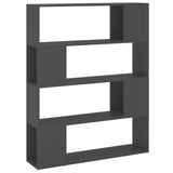 NNEVL Book Cabinet Room Divider Grey 100x24x124 cm