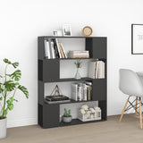NNEVL Book Cabinet Room Divider Grey 100x24x124 cm