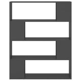 NNEVL Book Cabinet Room Divider Grey 100x24x124 cm