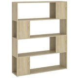 NNEVL Book Cabinet Room Divider Sonoma Oak 100x24x124 cm