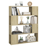 NNEVL Book Cabinet Room Divider Sonoma Oak 100x24x124 cm
