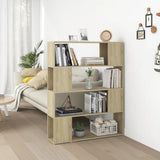 NNEVL Book Cabinet Room Divider Sonoma Oak 100x24x124 cm