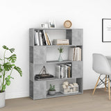 NNEVL Book Cabinet Room Divider Concrete Grey 100x24x124 cm