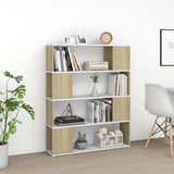 NNEVL Book Cabinet Room Divider White and Sonoma Oak 100x24x124 cm
