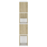 NNEVL Book Cabinet Room Divider White and Sonoma Oak 100x24x124 cm