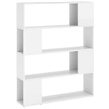 NNEVL Book Cabinet Room Divider High Gloss White 100x24x124 cm