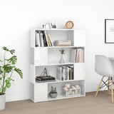 NNEVL Book Cabinet Room Divider High Gloss White 100x24x124 cm