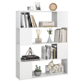NNEVL Book Cabinet Room Divider High Gloss White 100x24x124 cm