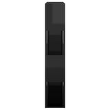 NNEVL Book Cabinet Room Divider High Gloss Black 100x24x124 cm