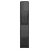NNEVL Book Cabinet Room Divider High Gloss Grey 100x24x124 cm