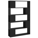 NNEVL Book Cabinet Room Divider Black 100x24x155 cm Chipboard