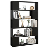 NNEVL Book Cabinet Room Divider Black 100x24x155 cm Chipboard