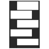 NNEVL Book Cabinet Room Divider Black 100x24x155 cm Chipboard