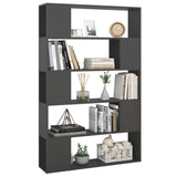 NNEVL Book Cabinet Room Divider Grey 100x24x155 cm Chipboard