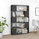 NNEVL Book Cabinet Room Divider Grey 100x24x155 cm Chipboard