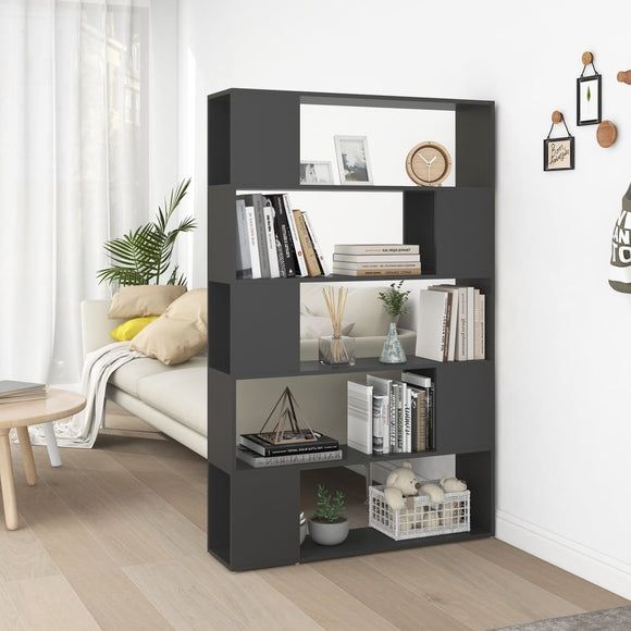 NNEVL Book Cabinet Room Divider Grey 100x24x155 cm Chipboard