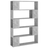 NNEVL Book Cabinet Room Divider Concrete Grey 100x24x155 cm Chipboard