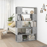 NNEVL Book Cabinet Room Divider Concrete Grey 100x24x155 cm Chipboard
