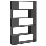 NNEVL Book Cabinet Room Divider High Gloss Grey Chipboard