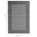 NNEVL Outdoor Rug Black 140x200 cm PP