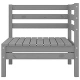 NNEVL Garden Corner Sofa Grey Solid Pinewood