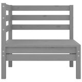 NNEVL Garden Corner Sofa Grey Solid Pinewood