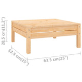 NNEVL Garden Footstool Solid Pinewood