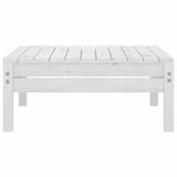 NNEVL Garden Footstool White Solid Pinewood