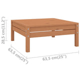 NNEVL Garden Footstool Honey Brown Solid Pinewood