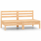 NNEVL Garden Middle Sofas 2 pcs Solid Pinewood