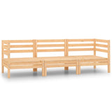 NNEVL 3 Piece Garden Lounge Set Solid Pinewood