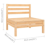 NNEVL 3 Piece Garden Lounge Set Solid Pinewood