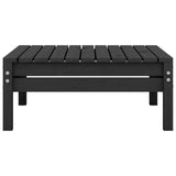 NNEVL 4 Piece Garden Lounge Set Solid Pinewood Black