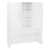 NNEVL Washing Machine Cabinet High Gloss White