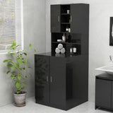 NNEVL Washing Machine Cabinet High Gloss Black