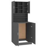 NNEVL Washing Machine Cabinet High Gloss Grey