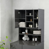 NNEVL Washing Machine Cabinet High Gloss Grey