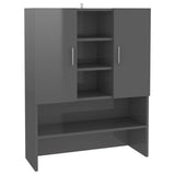 NNEVL Washing Machine Cabinet High Gloss Grey