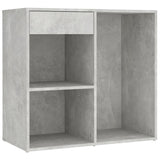 NNEVL LED Dressing Table with Cabinet Concrete Grey Engineered Wood