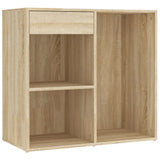 NNEVL LED Dressing Table with 2 Cabinets Sonoma Oak Engineered Wood