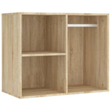 NNEVL LED Dressing Table with 2 Cabinets Sonoma Oak Engineered Wood