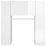 NNEVL Hallway Cabinets 2 pcs High Gloss White Engineered Wood