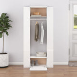 NNEVL Hallway Cabinets 2 pcs High Gloss White Engineered Wood