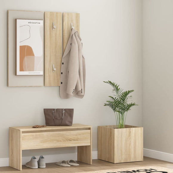 NNEVL Hallway Furniture Set Sonoma Oak Engineered Wood