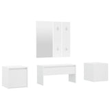 NNEVL Hallway Furniture Set White Engineered Wood