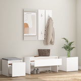NNEVL Hallway Furniture Set White Engineered Wood