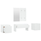 NNEVL Hallway Furniture Set White Engineered Wood