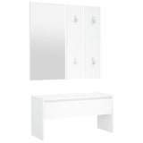 NNEVL Hallway Furniture Set White Engineered Wood
