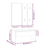 NNEVL Hallway Furniture Set White Engineered Wood