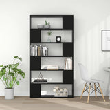 NNEVL Book Cabinet Room Divider Black 100x24x188 cm